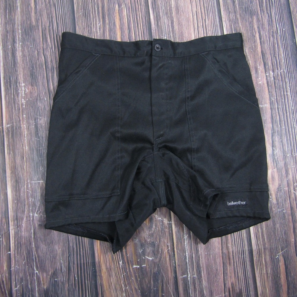 Bellwether Vintage Mens Medium Black Biker Cycling Shorts Padded Elastic 90s